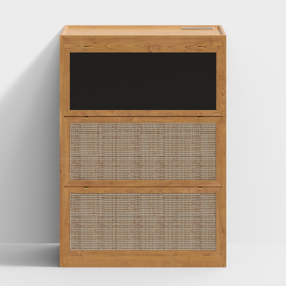 Shoe cabinet-cherry wood standard style