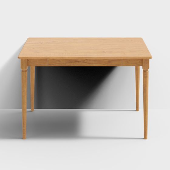 Stylish Low-Polygon Dining Table 3D Model