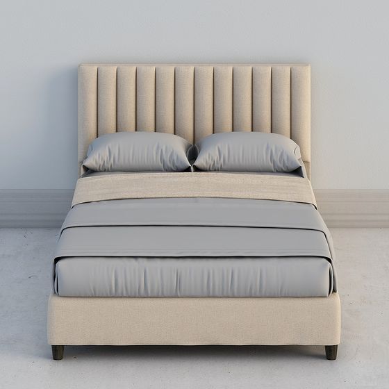 Modern Minimalist 3D Bed Frame Model