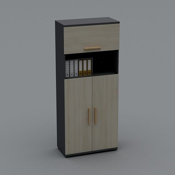 Modern Minimalist Filing Cabinet 3D model