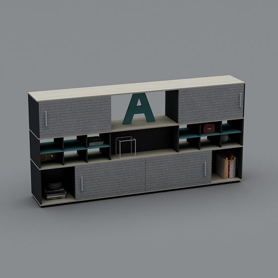 Urban Style City Bookshelf 3D model
