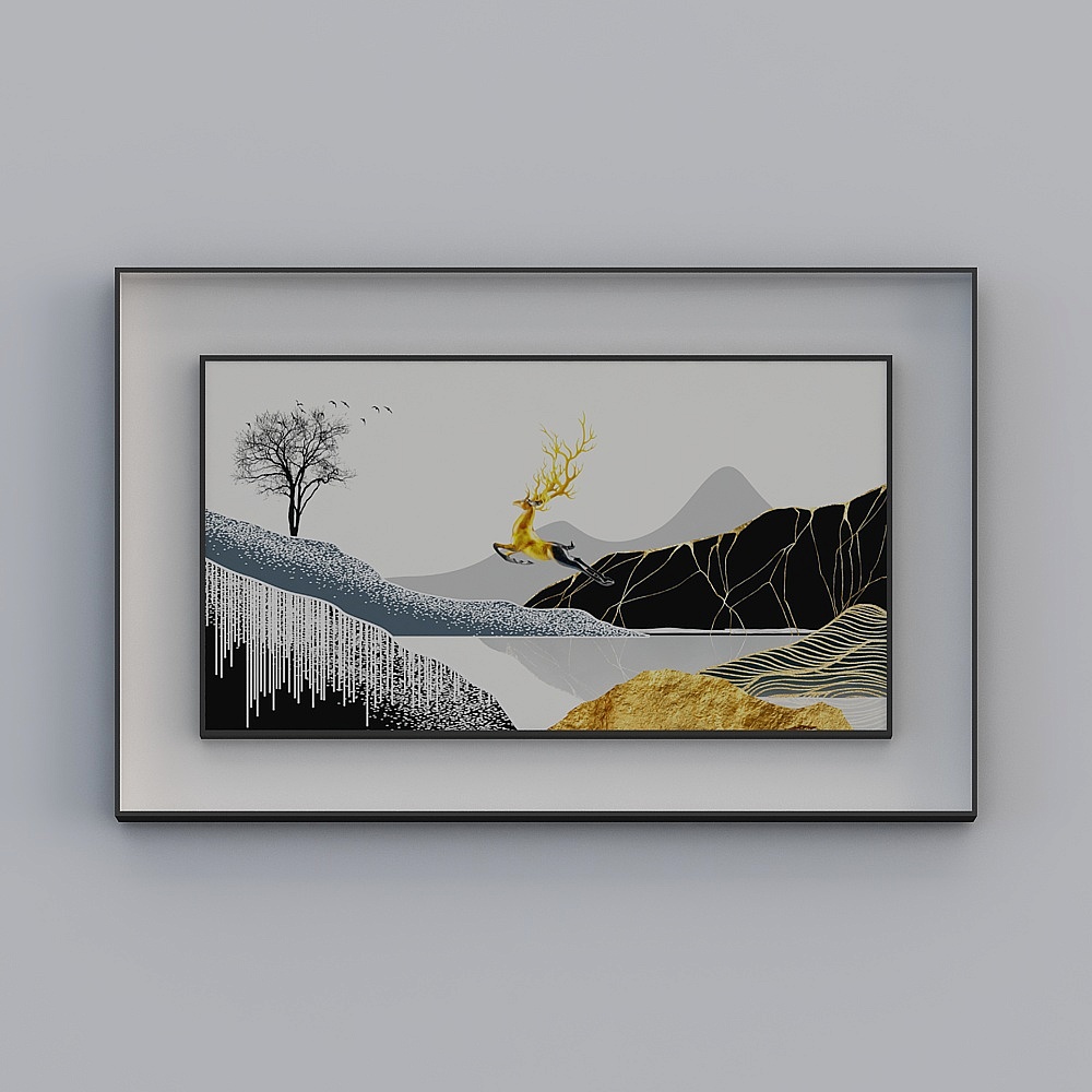 Jane -Light Luxury Wind - Restaurant Decoration Painting - SK-041-70x110