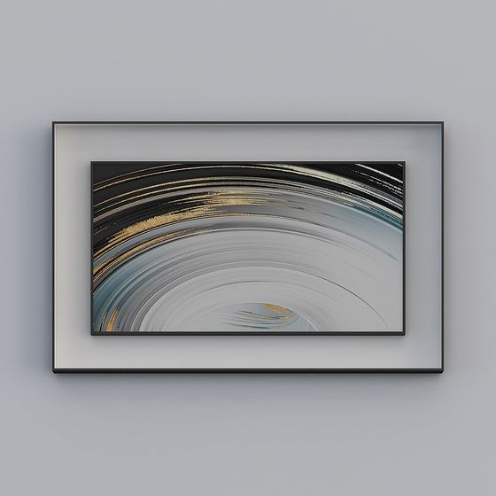 Abstract Swirl Frame 3D model for Creative Spaces