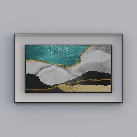 Abstract Mountain 3D Model in Low-Poly Style