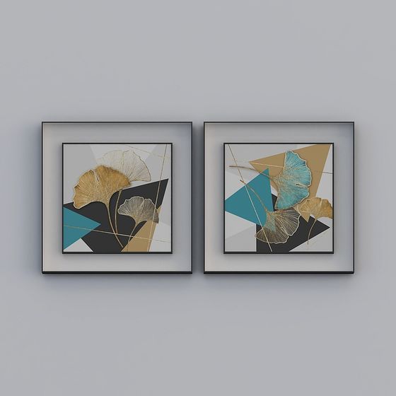 Abstract Frame Series 3D model for Modern Design