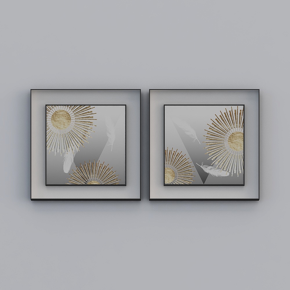 Jane on - Light luxury wind - living room decoration painting - SK-013 - Solar Wheel