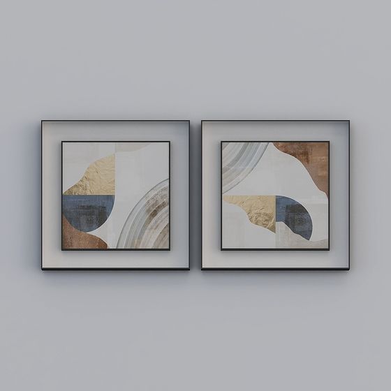 Abstract Frame Series 3D model with Minimalist Style