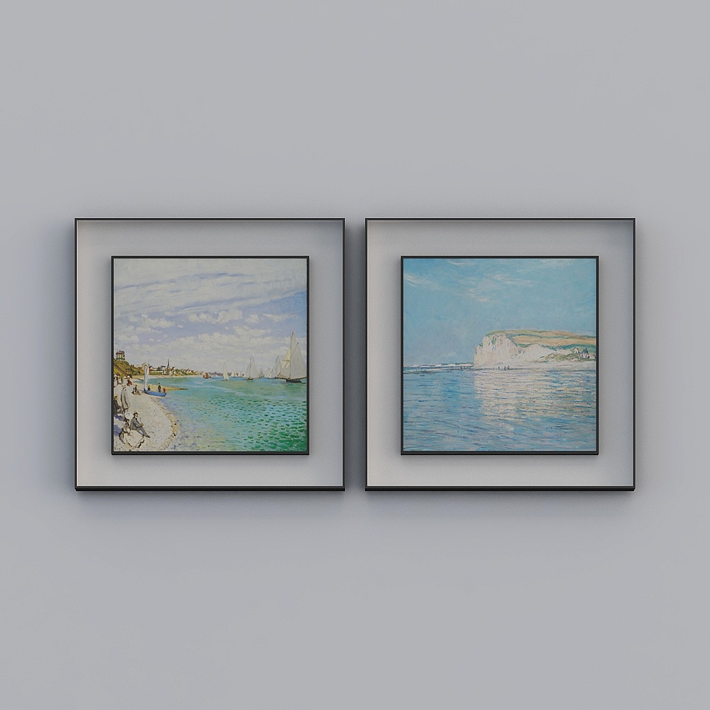 Jane -Light luxury wind - Living room decoration painting - SK-005 - seaside town