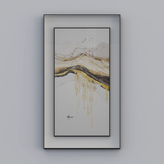 Ink Wash Landscape 3D Model