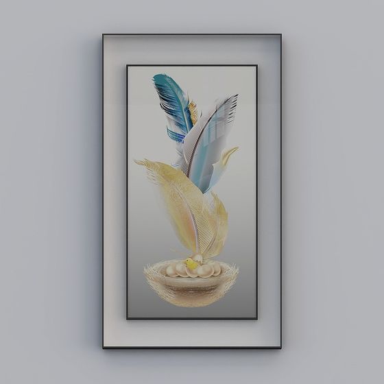 Low Poly Bird Nest 3D model with Detailed Textures