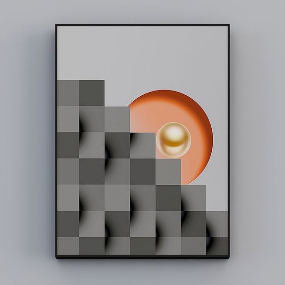 Abstract Light and Shadow 3D model for Creative Designs