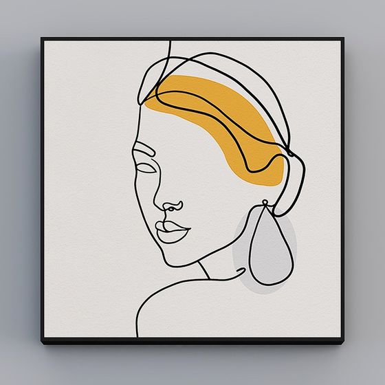 Abstract Female Silhouette 3D model