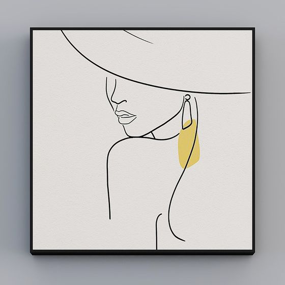 Abstract Female Silhouette 3D Model