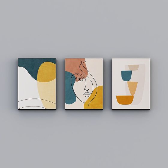 Abstract Frame 3D Model for Artistic Designs