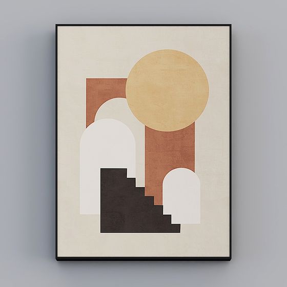 Abstract Geometric Canvas 3D model