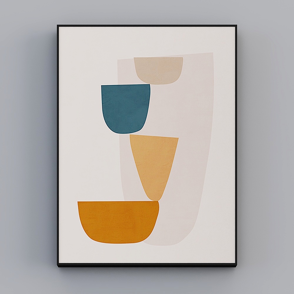 Roshan - Modern Minimalist Style - Living Room Decorative Painting - Art Breath I