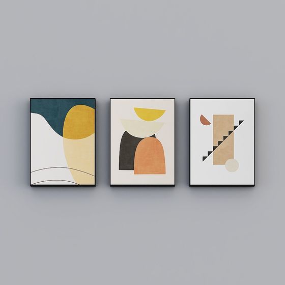 Stylish Abstract Geometric Frame 3D Model for Creative Projects