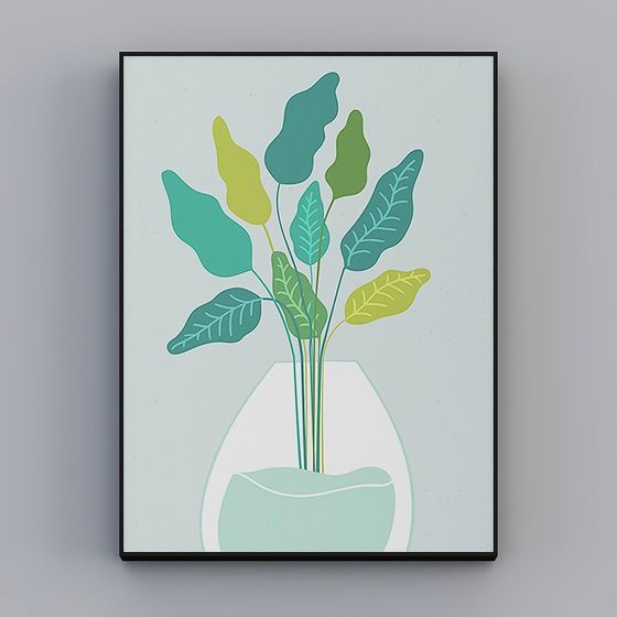 Hydroponic Plant Illustration 3D model