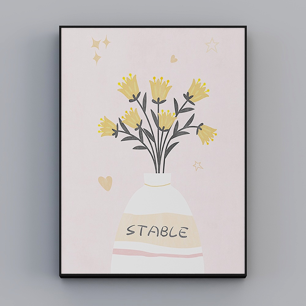 Roshan - Nordic Wind - Living Room Decorative Painting - Cat Play Shadow D