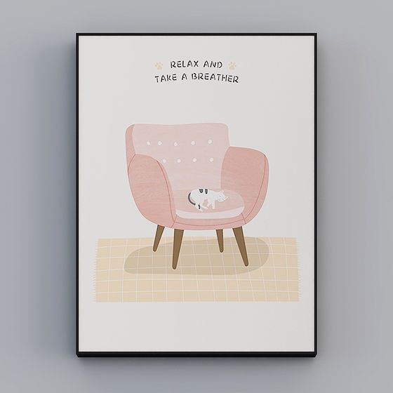 Charming Cozy Chair 3D model for Modern Interiors