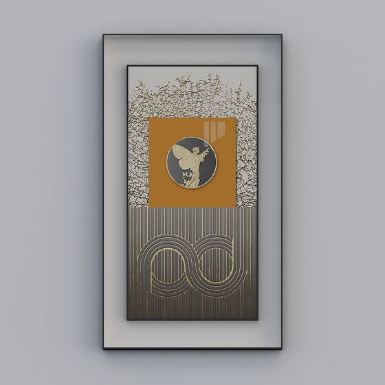 Golden Angel Frame 3D model