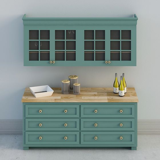 Charming Country Storage Cabinet 3D model for Modern Spaces