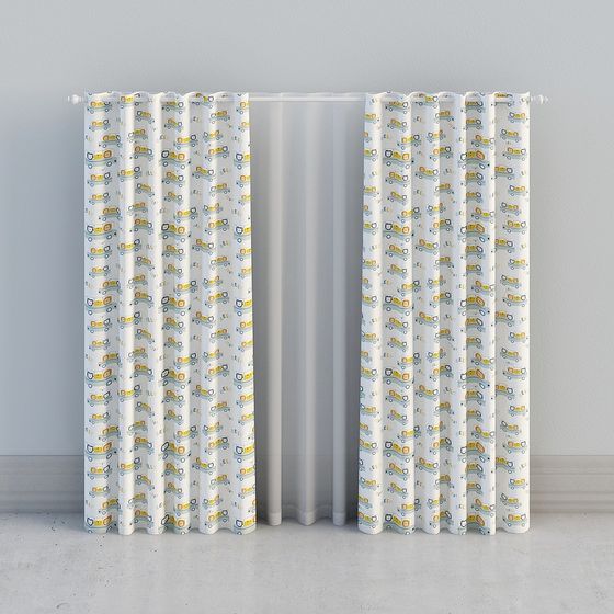 Unique Low-Poly Curtain 3D Model