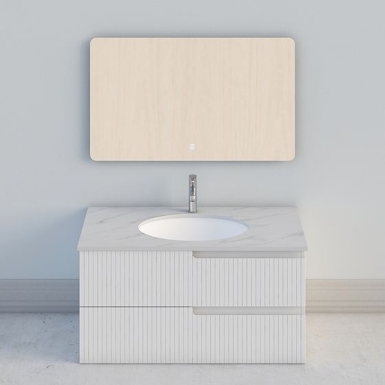 Elegant Bathroom Vanity 3D model for Modern Interiors