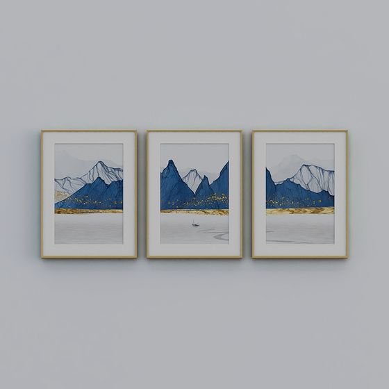 Mountain River 3D model - Tranquil Nature Art