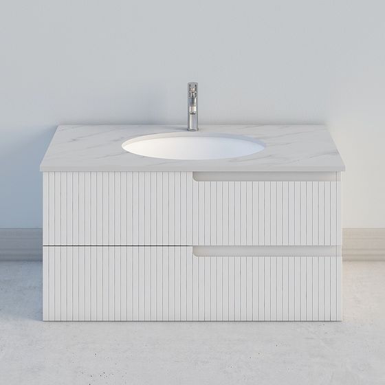 Modern Minimalist Bathroom Cabinet 3D model