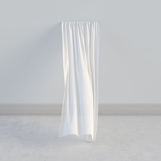 Stylish Draping Curtain 3D Model for Interiors