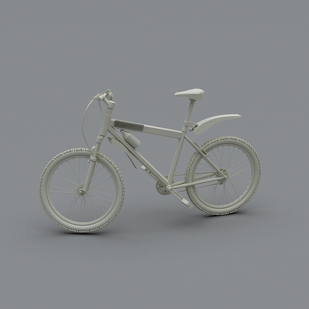 Modern Low-Poly Mountain Bike 3D model