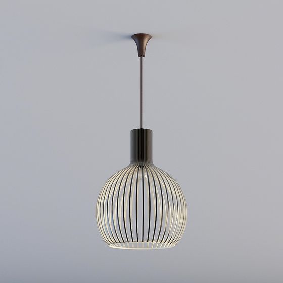 Elegant Low-Poly Chandelier 3D model