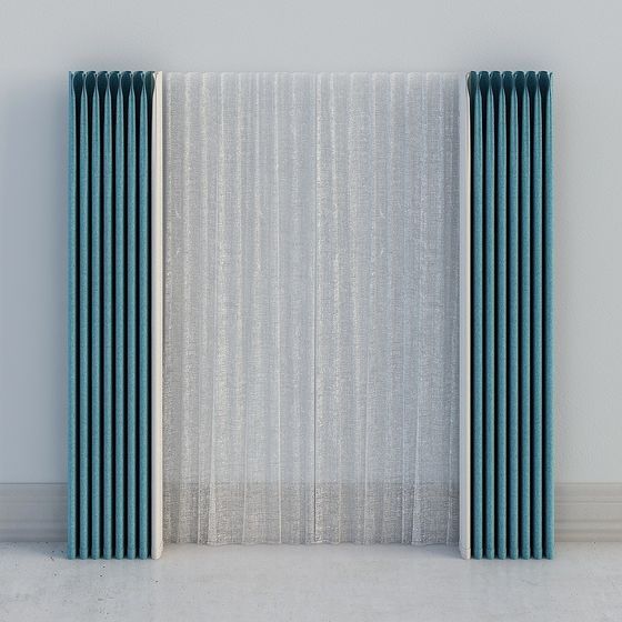 Modern Curtain Divider 3D model for Stylish Interiors