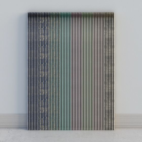 Rainbow Metal Fence 3D model for Creative Projects