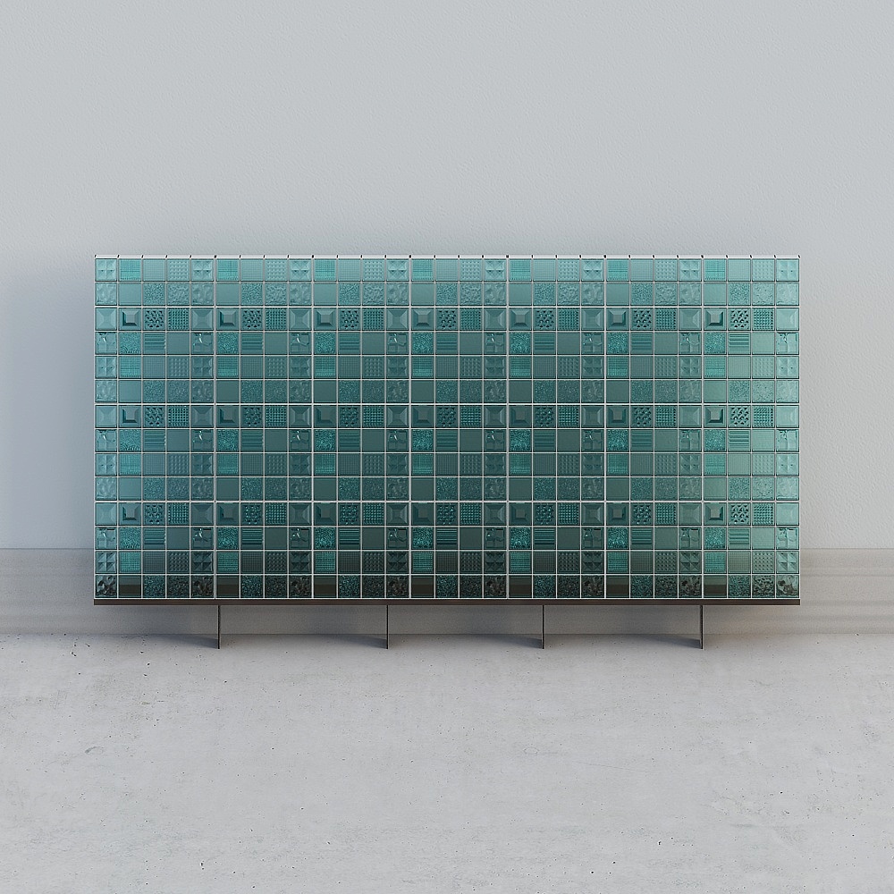 Pared de fondo de vidrio