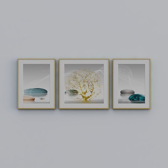 Tranquil Lakeside 3D Model Art Collection