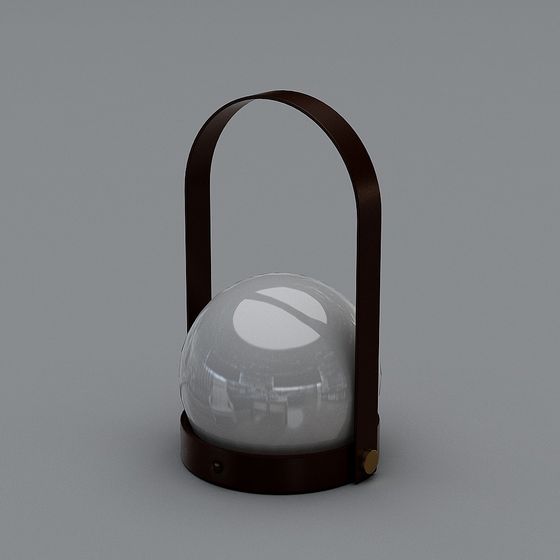 Elegant Low-Polygon Table Lamp 3D model