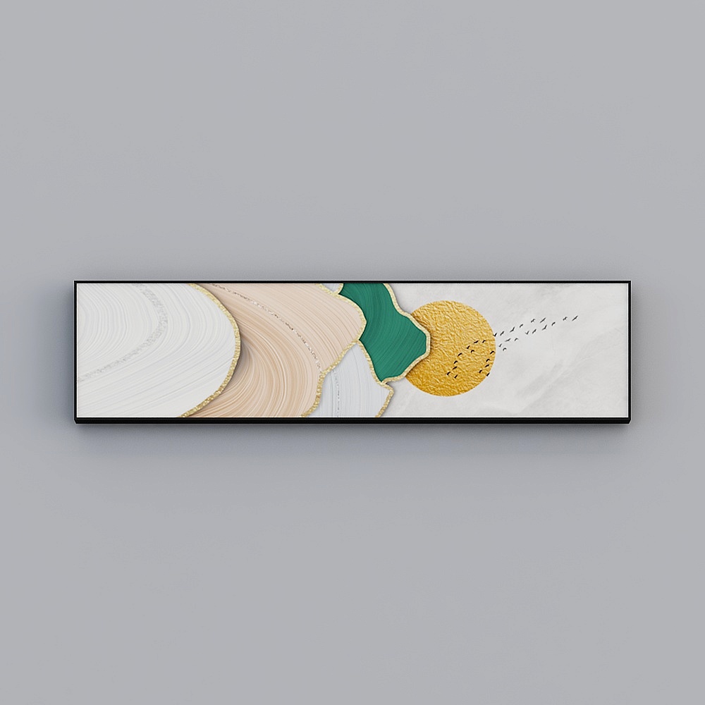 Roshan - Modern Light Luxury Wind - Bedroom Bedside Decorative Painting - Han Ink Flow (Bedside) F