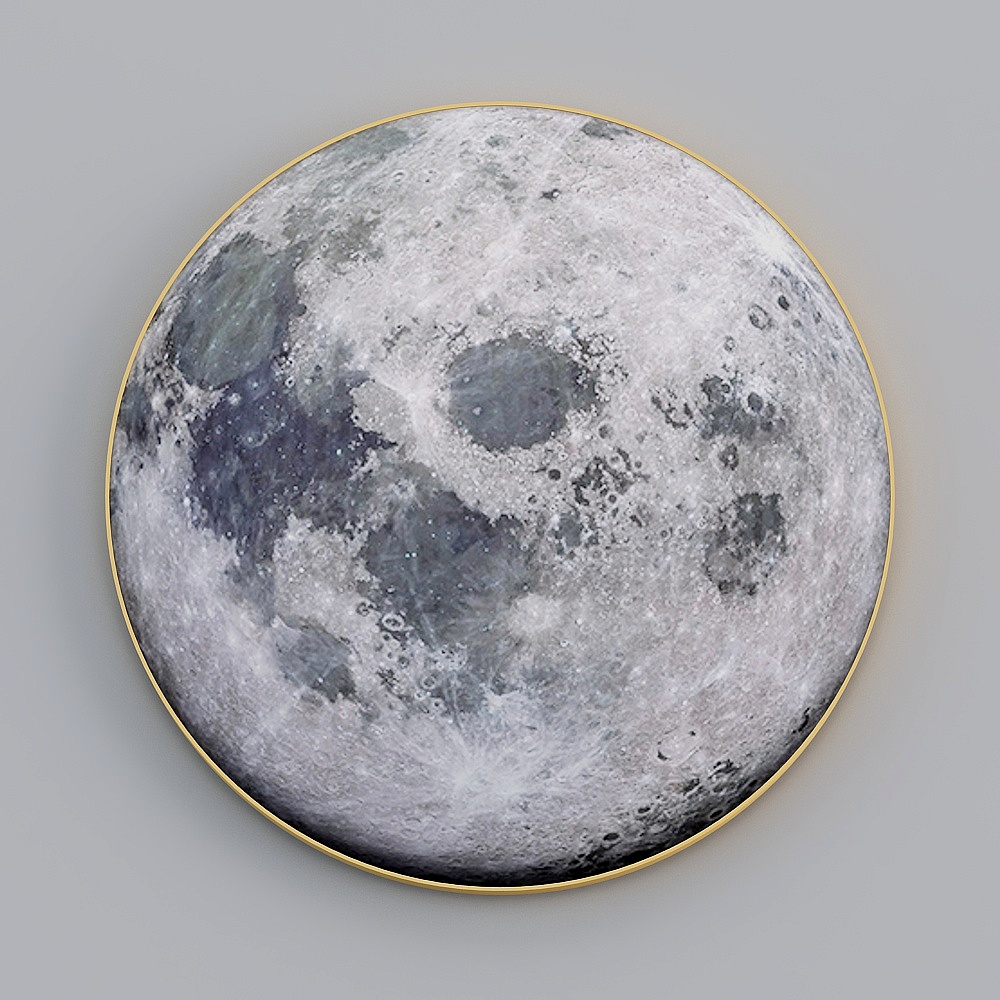 Surreal Low-Poly Moon 3D model
