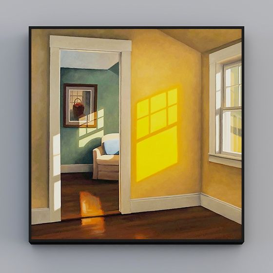 Sunlit Room 3D model - A Blend of Light and Space