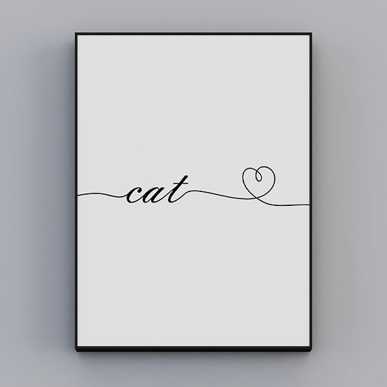 Cat Love 3D Model - Celebrate the Bond with Pets