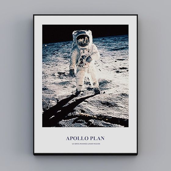 Astronaut Walking on the Moon 3D model