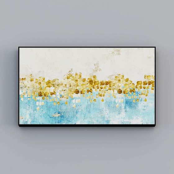 Abstract Painting Low-Poly 3D Model