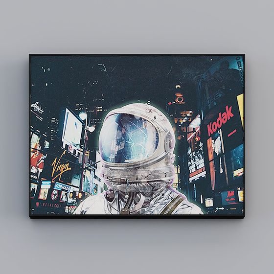 Futuristic Astronaut Helmet 3D Model