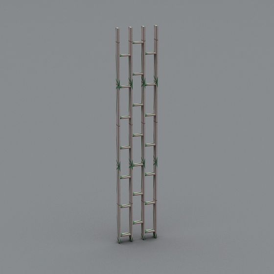 Industrial Ladder 3D model with Unique Low-Poly Style