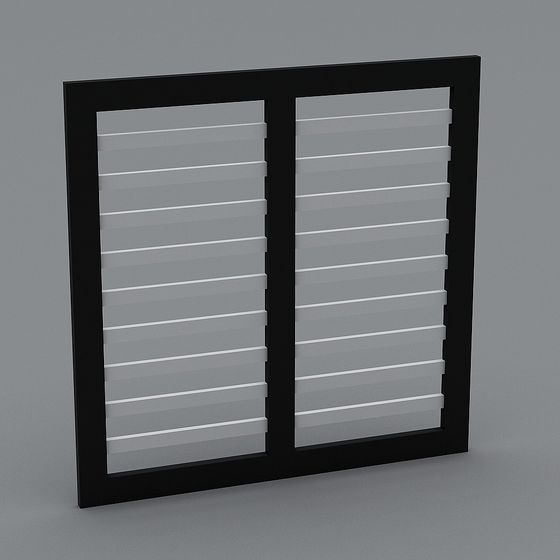 Elegant Black and White Shutter 3D model