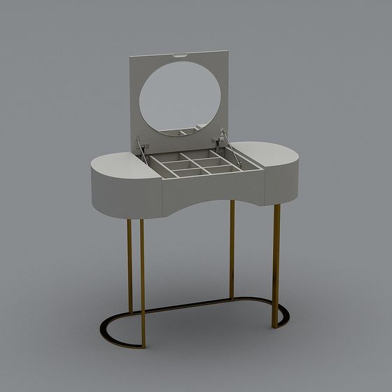 Elegant Modern Vanity Table 3D model