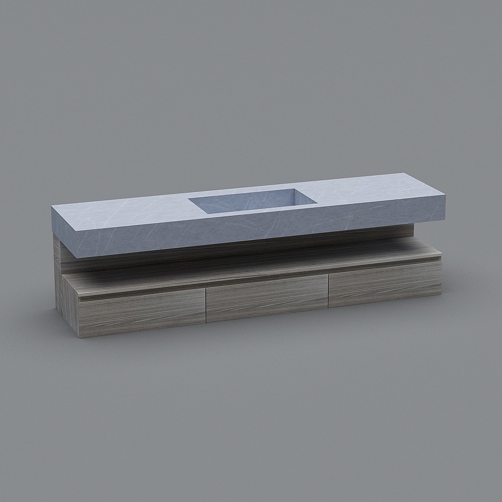 No. 11 Customized Single Basin Three Drawers