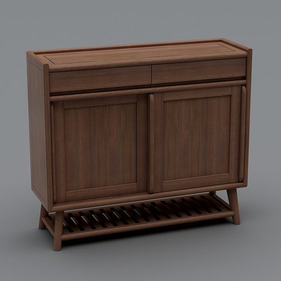 Elegant Minimalist Storage Cabinet 3D model